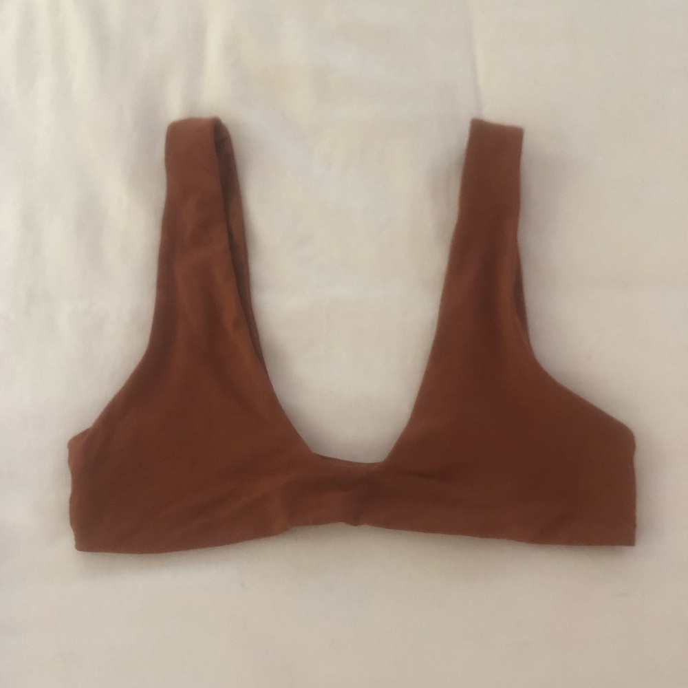 Toast Swim Free People scoop bikini top in color Patina